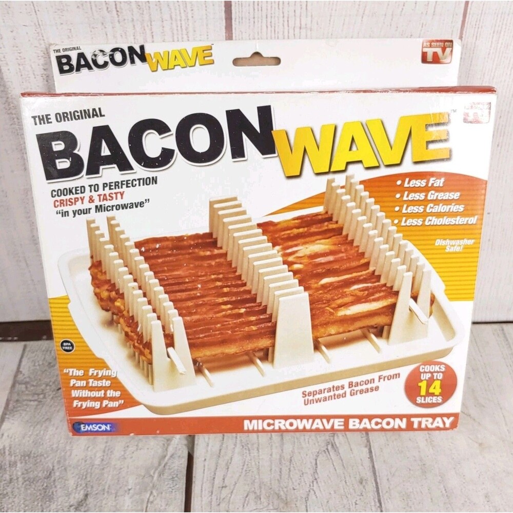 MISSING 1 SKEWER - The Original BACON WAVE Microwave Tray - As Seen On TV USED